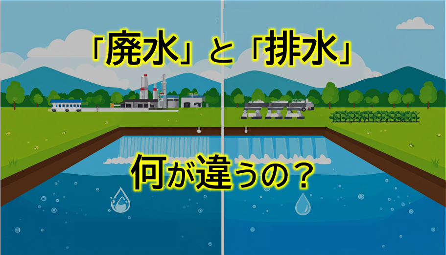 「廃水」と「排水」って何が違うの？